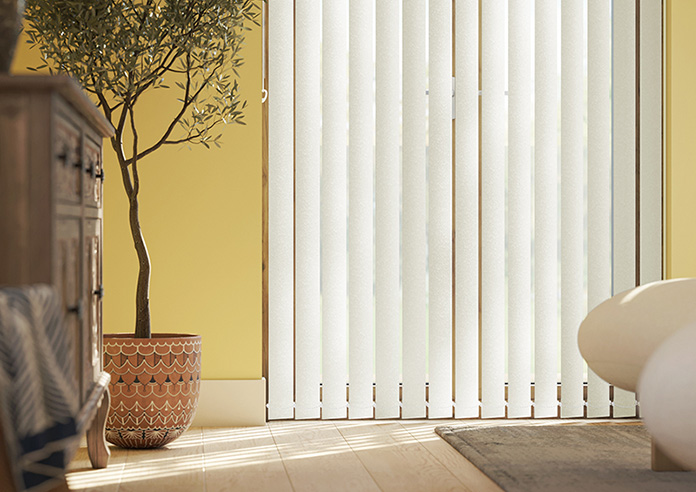 Shimmer (Blackout), Quartz Cream - Vertical Blind - Image 5
